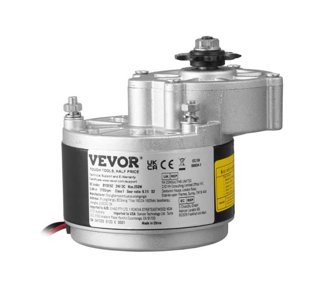 250W elektrinis nuolatinės srovės variklis 24V 2700rpm9