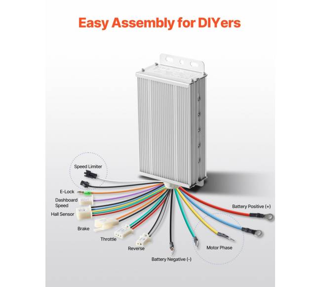 500W elektrinis bešepetėlinis DC variklio rinkinys5