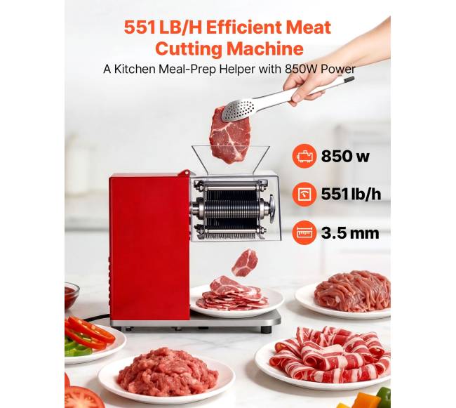 Mėsos pjaustymo mašina 850W komercinė1