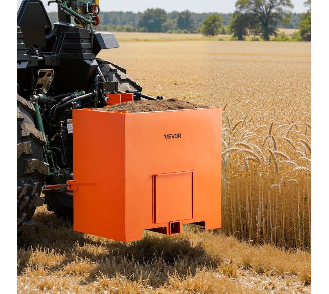Traktoriaus balastinė dėžė, 3 taškų, 363 kg, oranžinė7
