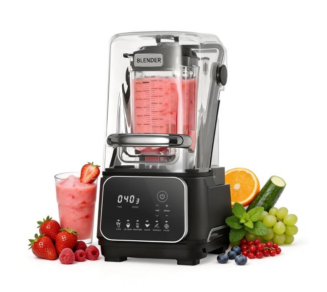 Virtuvinis blenderis su ekranu 2L, 2200W, juodas0