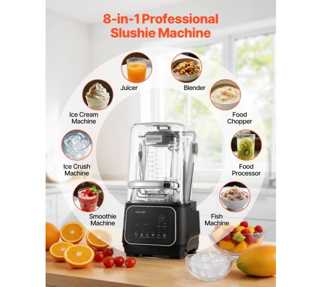 Virtuvinis blenderis su ekranu 2L, 2200W, juodas2