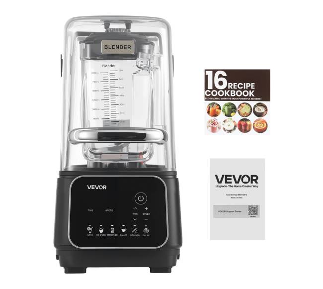 Virtuvinis blenderis su ekranu 2L, 2200W, juodas8