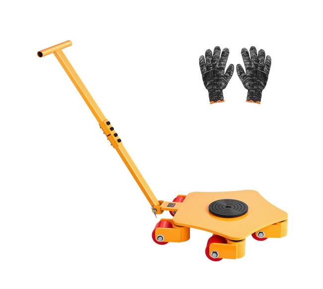 Įrengiamos ratukai su 3992 kg apkrova ir rankena0