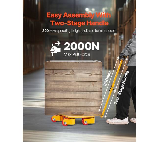 Įrengiamos ratukai su 3992 kg apkrova ir rankena5