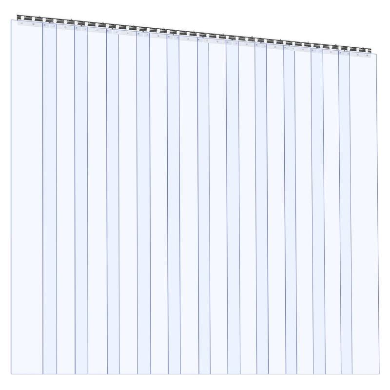 Skaidri PVC juostinė užuolaida 2,1 x 1,8 m0
