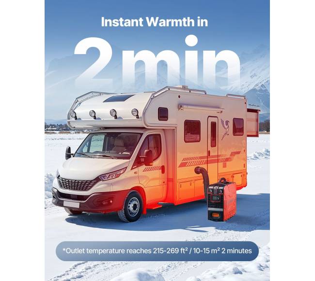 Nešiojamas dyzelinis oro šildytuvas 8 kW, 12 V5
