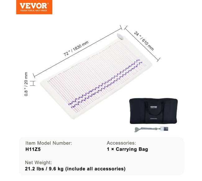 Infraraudonųjų spindulių šildymo kilimėlis su ametisto akmenimis6