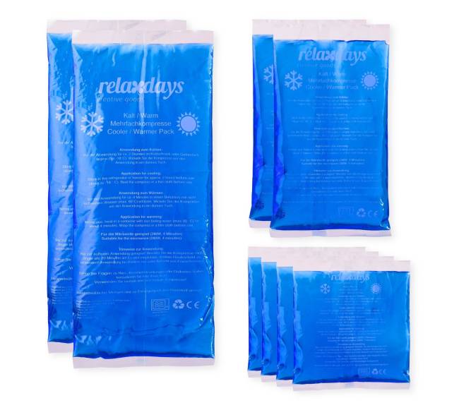 8 šaldančių gelinių kompresų rinkinys0