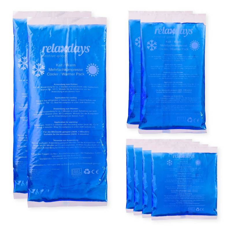 8 šaldančių gelinių kompresų rinkinys0
