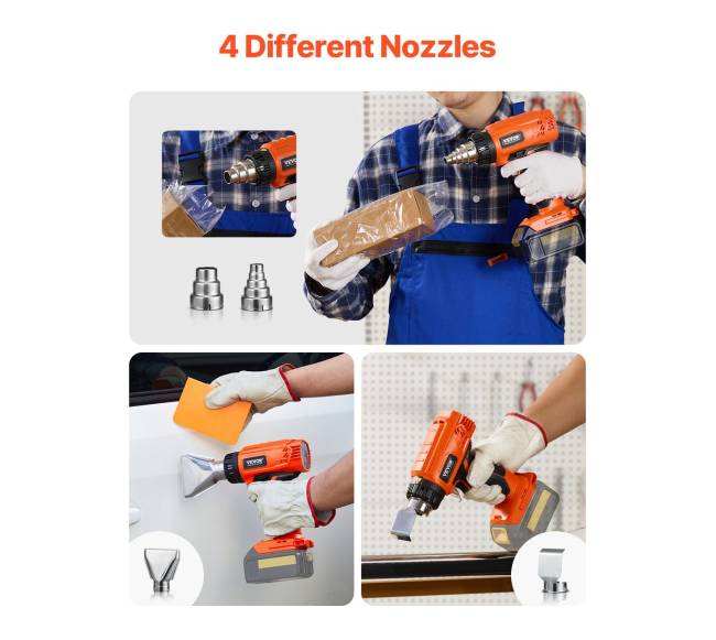 Belaidis karšto oro pistoletas su LED apšvietimu5