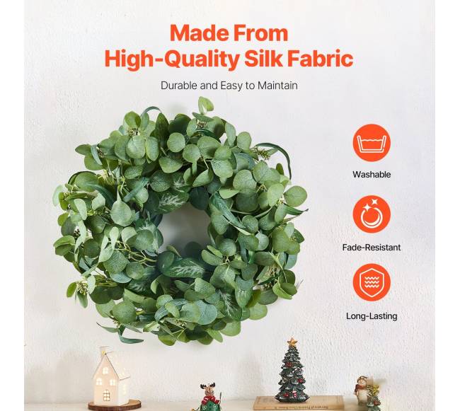 Dirbtinis vainikas su eukalipto lapais2