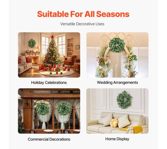 Dirbtinis vainikas su eukalipto lapais4