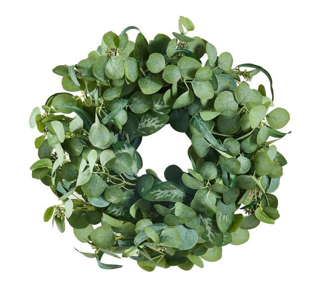 Dirbtinis vainikas su eukalipto lapais8