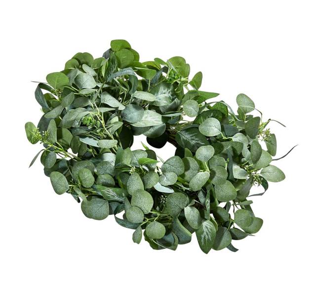 Dirbtinis vainikas su eukalipto lapais10