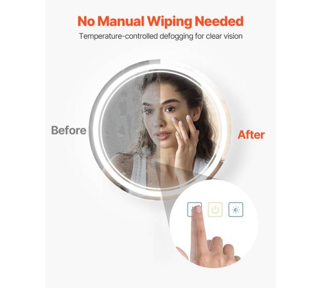 LED vonios veidrodis su apšvietimu ir anti-rūko funkcija3