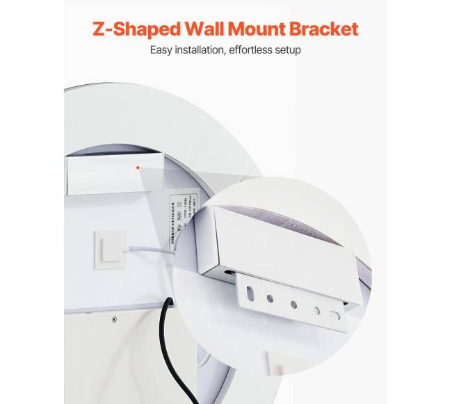 LED vonios veidrodis su apšvietimu ir anti-rūko funkcija5