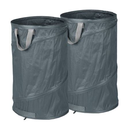 2 iššokančių sodo maišų rinkinys 120 L pilki0