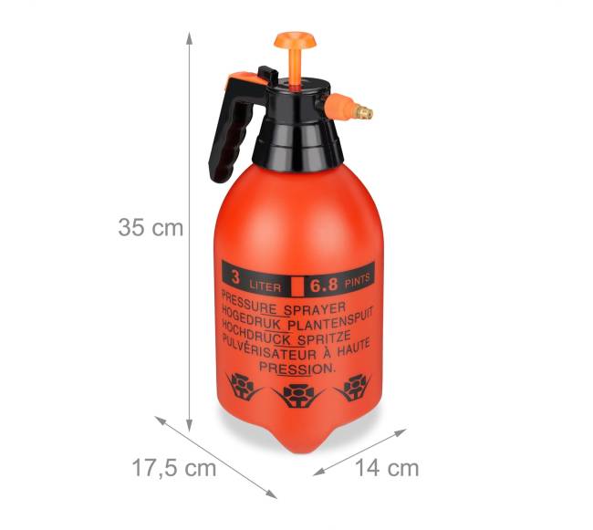 Oranžinis purkštuvas butelis, talpa 3 l3