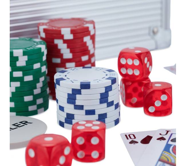 Pokerio rinkinys 100x žetonų7