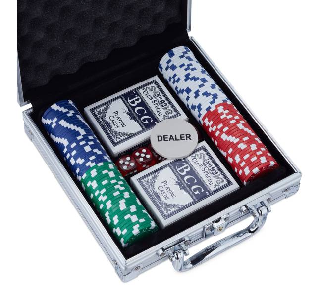 Pokerio rinkinys 100x žetonų8