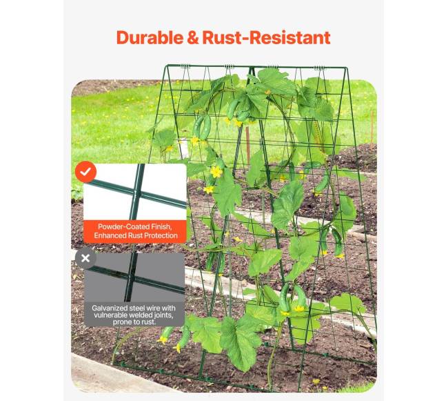 Metalinė a-formos agurkų atrama sodui1