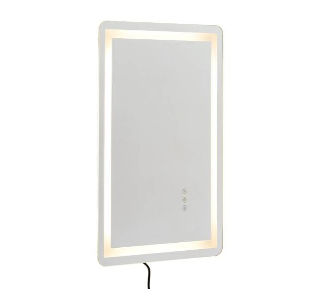 LED vonios veidrodis su trimis spalvomis ir antirūko funkcija 50 x 70 cm0