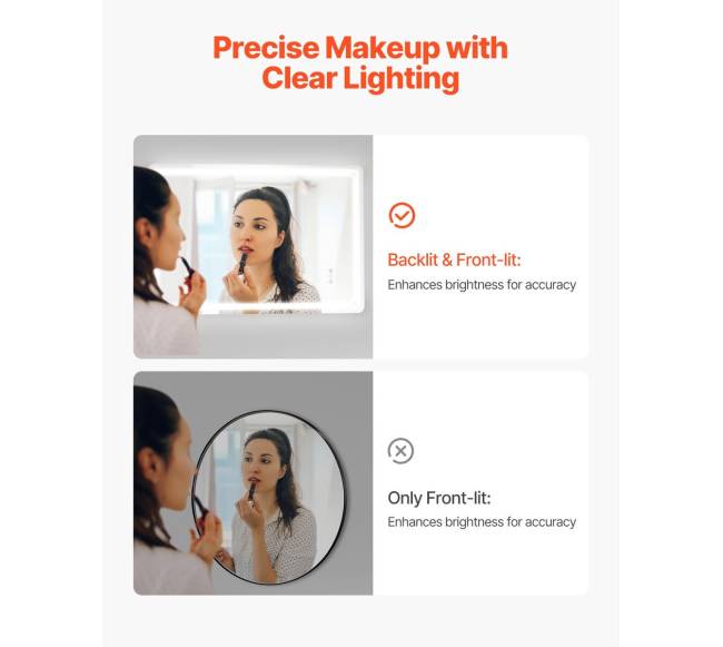 Led veidrodinė lemputė su anti rūko funkcija2