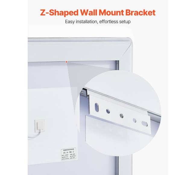 Led veidrodinė lemputė su anti rūko funkcija5