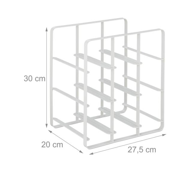 Balta metalinė vyno lentyna 9 buteliams3