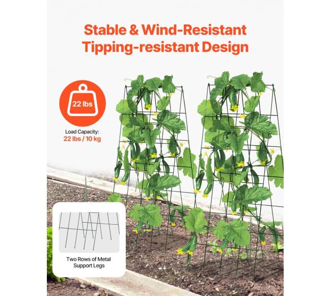 Sulankstoma metalinė agurkų atrama sodo darbams2