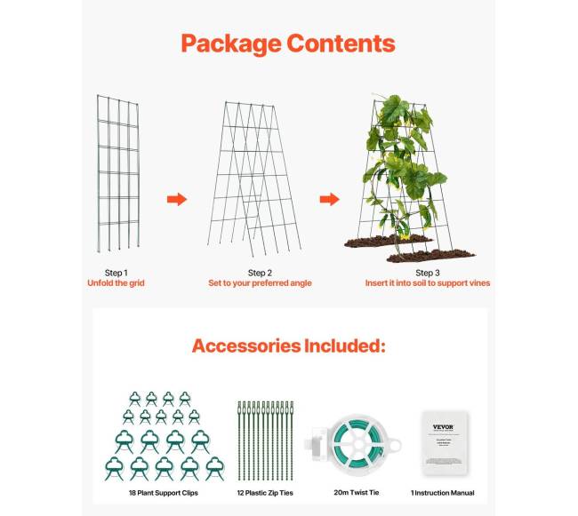 Sulankstoma metalinė agurkų atrama sodo darbams5