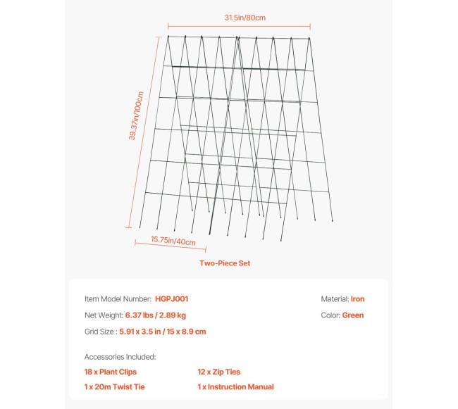 Sulankstoma metalinė agurkų atrama sodo darbams6
