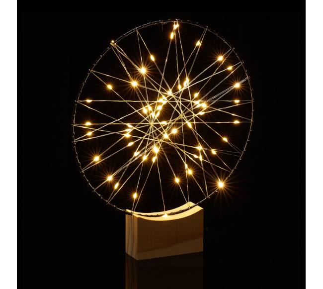 LED šviesos žiedo dekoracija 25 cm0