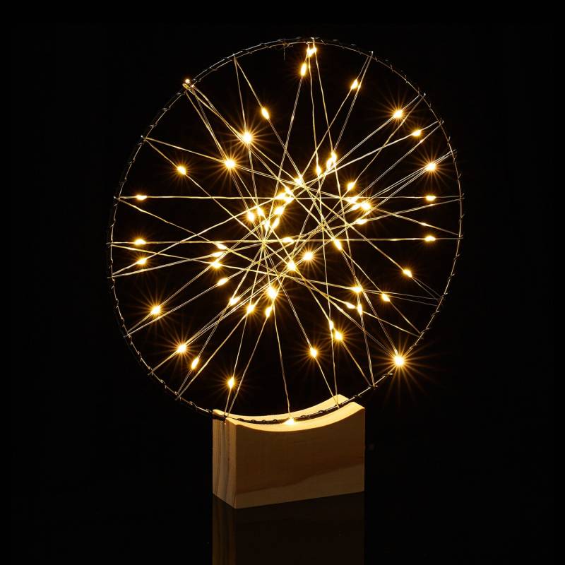LED šviesos žiedo dekoracija 25 cm0