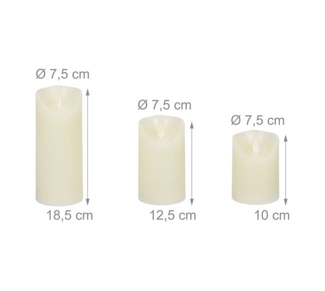 3 LED žvakių rinkinys3