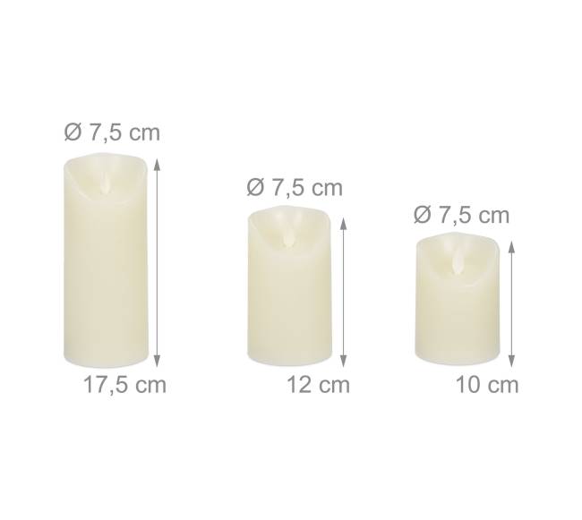 3 LED žvakių rinkinys su nuotolinio valdymo pulteliu3