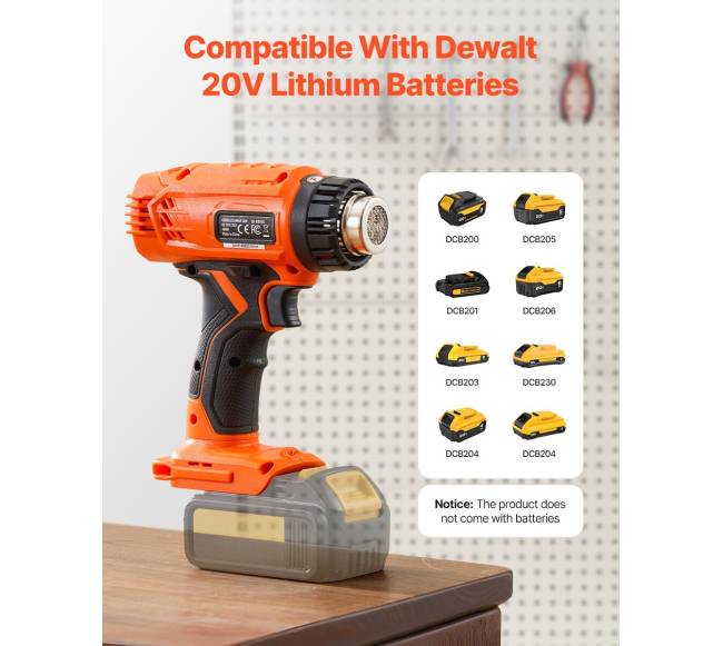 Belaidis karšto oro pistoletas su LCD ekranu4