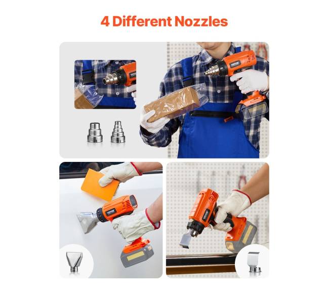 Belaidis karšto oro pistoletas su LCD ekranu5