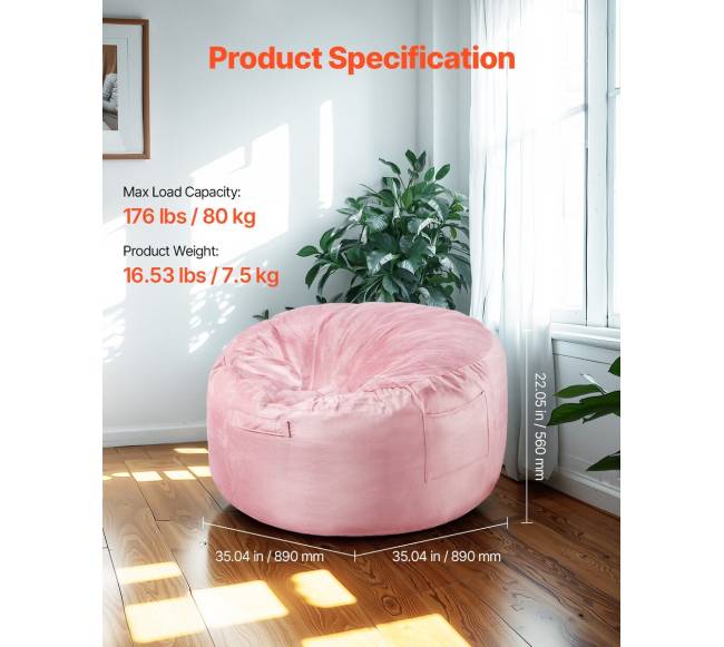 Apvali 3 pėdų sėdmaišis su užvalkalu1