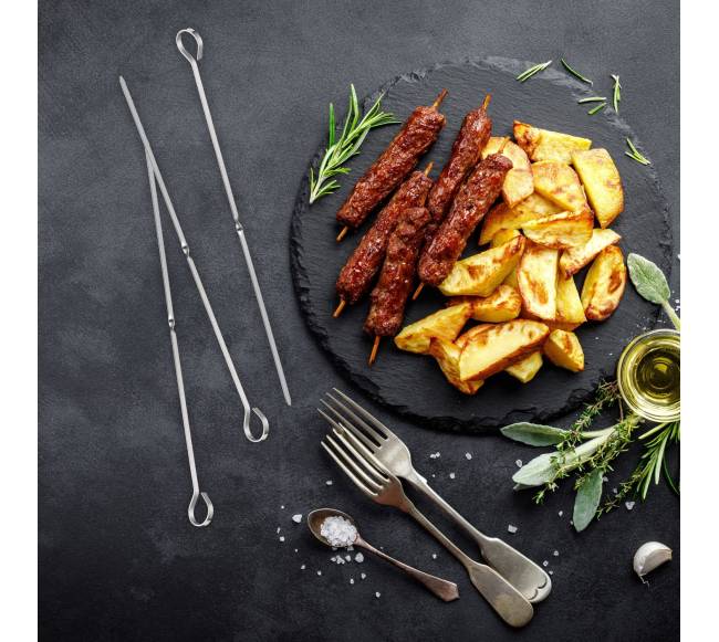 20 nerūdijančio plieno BBQ iešmų rinkinys4