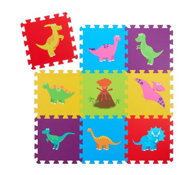 Spalvingas dėlionės kilimėlis su dinozaurais0