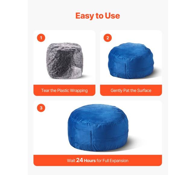 Apvali mėlyna sėdmaišė 3 pėdų5