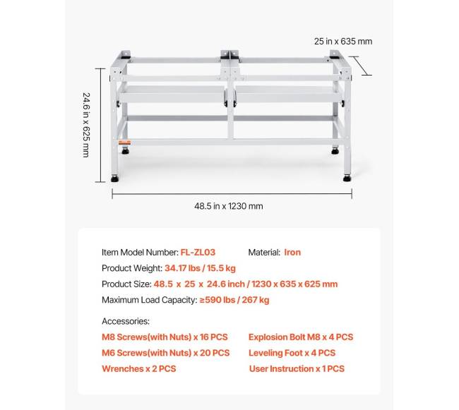 Skalbimo mašinos pastovas su dviguba lentyna6