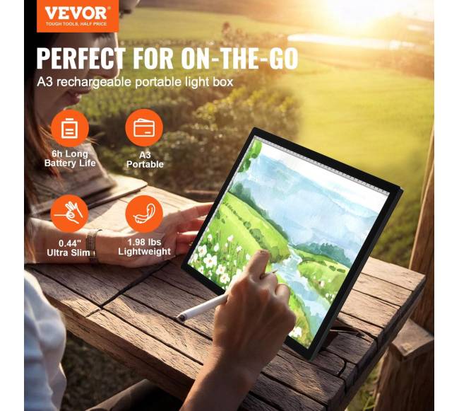 A3 LED šviestlentė su įkraunamu elementu1