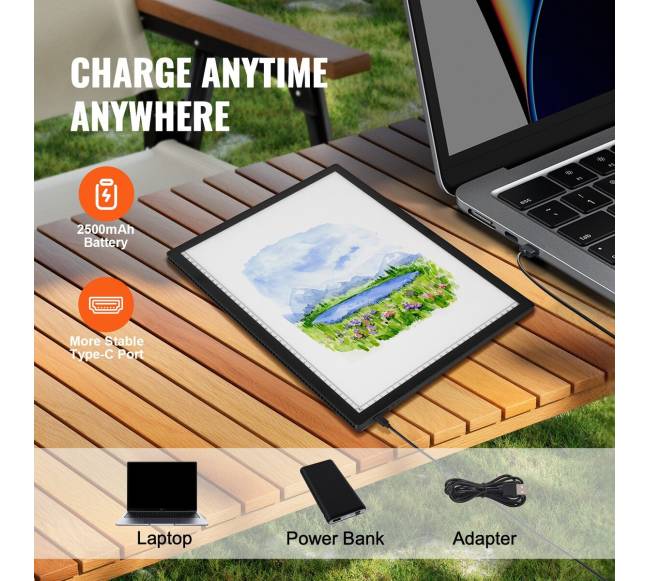 A3 LED šviestlentė su įkraunamu elementu2