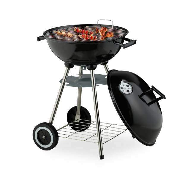 Didelė katilo tipo BBQ kepsninė ant ratukų0