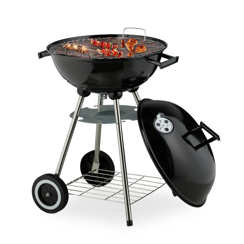Didelė katilo tipo BBQ kepsninė ant ratukų0