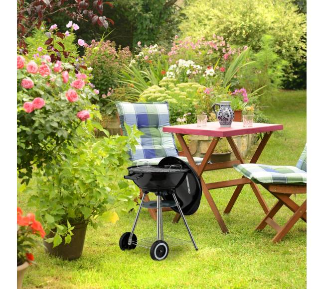 Didelė katilo tipo BBQ kepsninė ant ratukų1