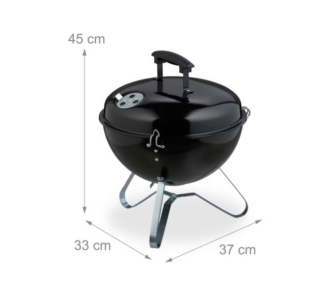 Nešiojamas kepsninės grilis su dangčiu Ø 37 cm3